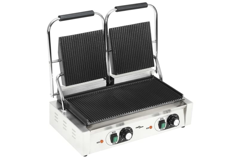 Dobbel riflet paninigrill 3600 W 58x41x19 cm - Husholdning - Matlaging & Baking - Kjøkkenutstyr