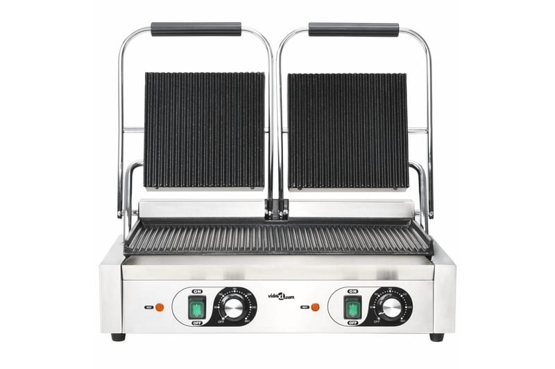 Dobbel riflet paninigrill 3600 W 58x41x19 cm - Husholdning - Matlaging & Baking - Kjøkkenutstyr