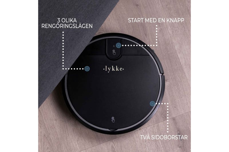 Lykke Robotstøvsuger M800 - Svart - Robotstøvsuger