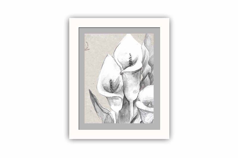 Bilde Floral med Ramme Flerfarget - 22,3x52,8 cm - Innredning - Bilder & kunst