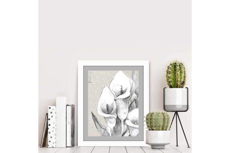 Bilde Floral med Ramme Flerfarget - 22,3x52,8 cm - Innredning - Bilder & kunst