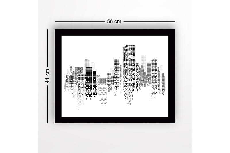 Dekorativ InnRammemet MDF-maling 41x56 cm - Flerfarget - Innredning - Bilder & kunst