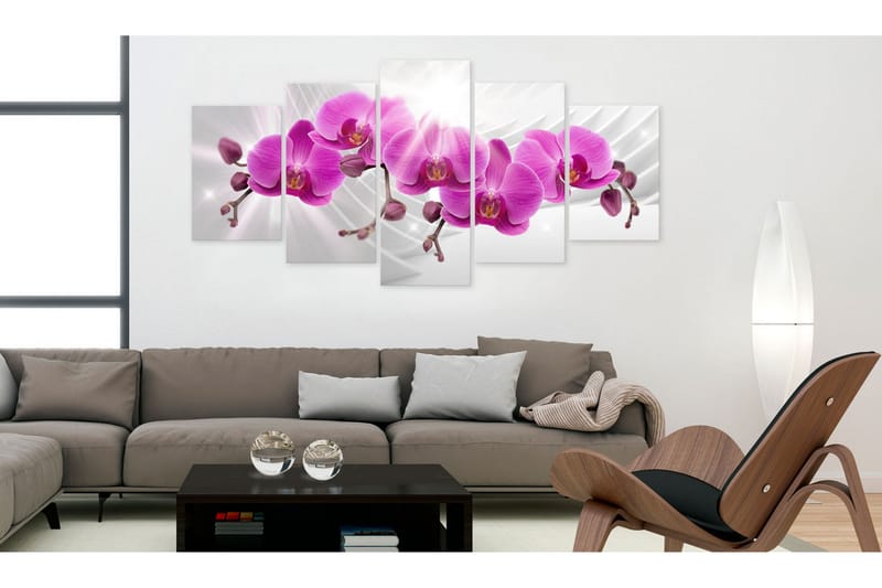 Bilde Abstract Garden Pink Orchids 200x100 - Artgeist sp. z o. o. - Innredning - Bilder & kunst - Lerretsbilder