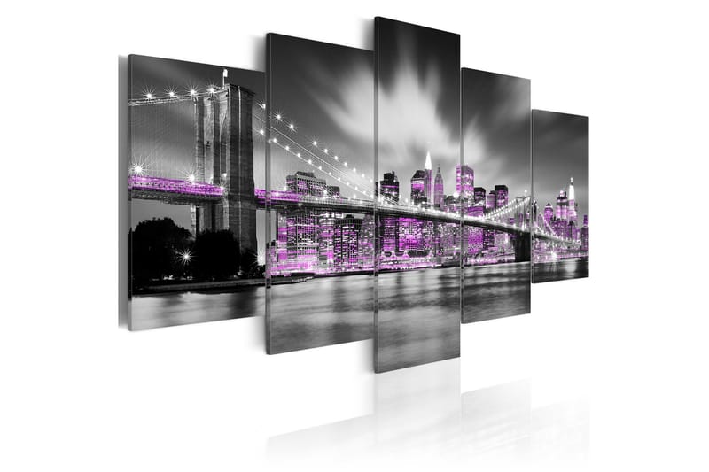 Bilde Amethystine New York 100x50 - Artgeist sp. z o. o. - Innredning - Bilder & kunst - Lerretsbilder