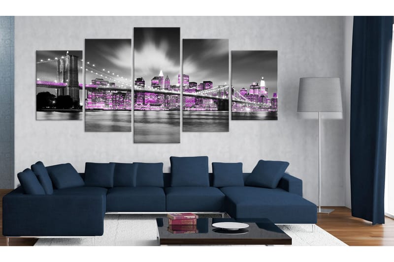 Bilde Amethystine New York 100x50 - Artgeist sp. z o. o. - Innredning - Bilder & kunst - Lerretsbilder