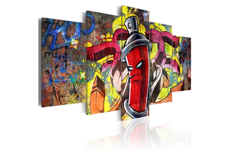 Bilde Angry Spray Can 200x100 - Artgeist sp. z o. o. - Innredning - Bilder & kunst - Lerretsbilder