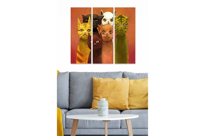 Bilde Animal 3-pk Flerfarget - 22x05 cm - Innredning - Bilder & kunst - Lerretsbilder