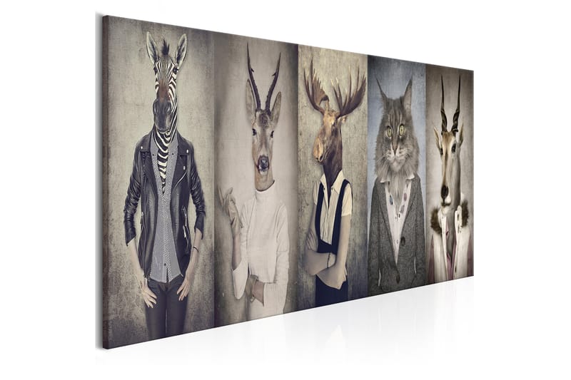 Bilde Animal Masks 120x40 - Artgeist sp. z o. o. - Innredning - Bilder & kunst - Lerretsbilder