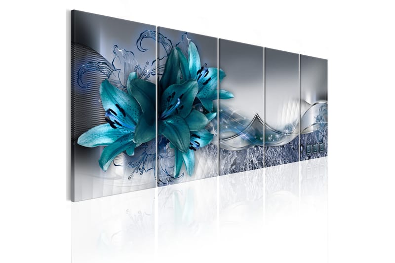 Bilde Arctic Lilies 225x90 - Artgeist sp. z o. o. - Innredning - Bilder & kunst - Lerretsbilder