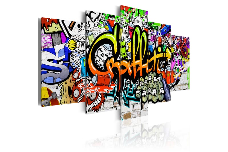 Bilde Artistic Graffiti 100x50 - Artgeist sp. z o. o. - Innredning - Bilder & kunst - Lerretsbilder