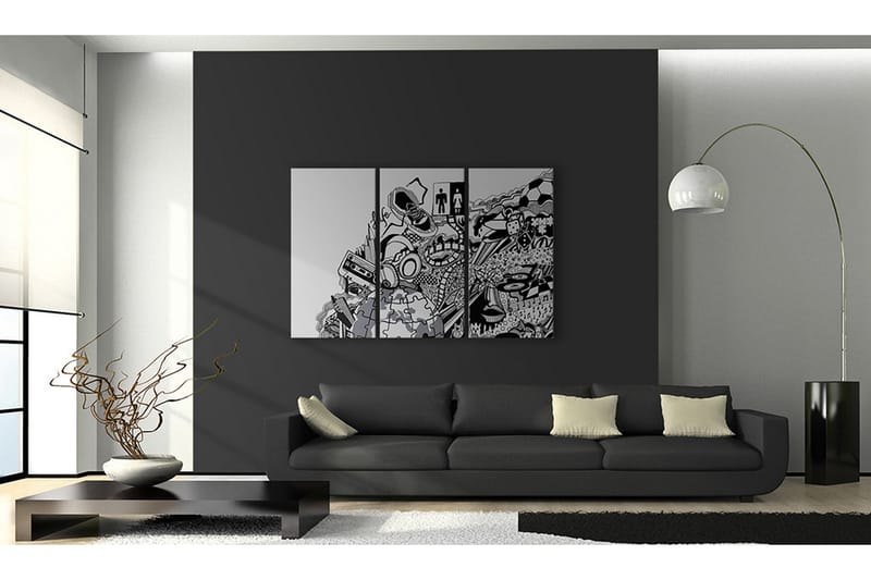 Bilde Artistic Mess Triptych 60x40 - Artgeist sp. z o. o. - Innredning - Bilder & kunst - Lerretsbilder