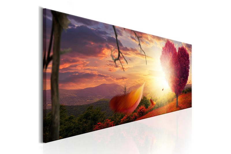 Bilde Autumnal Heart 120x40 - Artgeist sp. z o. o. - Innredning - Bilder & kunst - Lerretsbilder