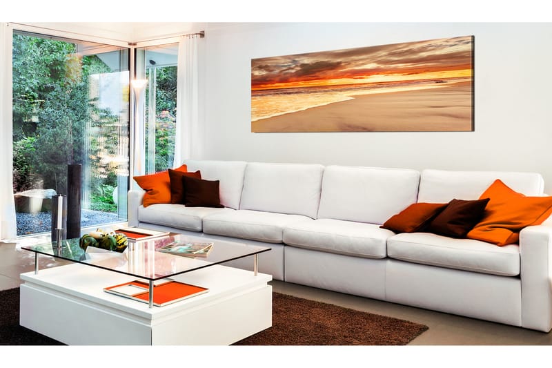 Bilde Beach Beatiful Sunset 120x40 - Artgeist sp. z o. o. - Innredning - Bilder & kunst - Lerretsbilder