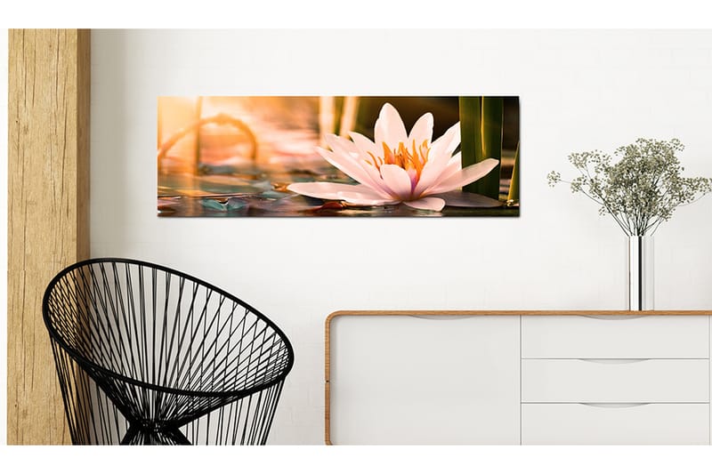 Bilde Beautiful Lotus 150x50 - Artgeist sp. z o. o. - Innredning - Bilder & kunst - Lerretsbilder