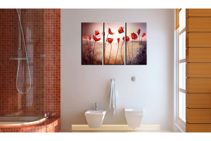 Bilde Bright Red Poppies 120x80 - Artgeist sp. z o. o. - Innredning - Bilder & kunst - Lerretsbilder