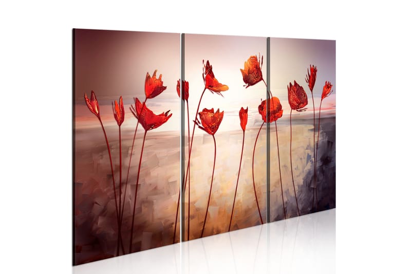 Bilde Bright Red Poppies 120x80 - Artgeist sp. z o. o. - Innredning - Bilder & kunst - Lerretsbilder