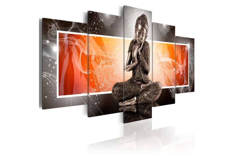 Bilde Buddha And Ornaments 100x50 - Artgeist sp. z o. o. - Innredning - Bilder & kunst - Lerretsbilder