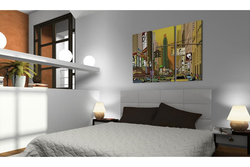 Bilde Cartoon Nyc 120x80 - Artgeist sp. z o. o. - Innredning - Bilder & kunst - Lerretsbilder