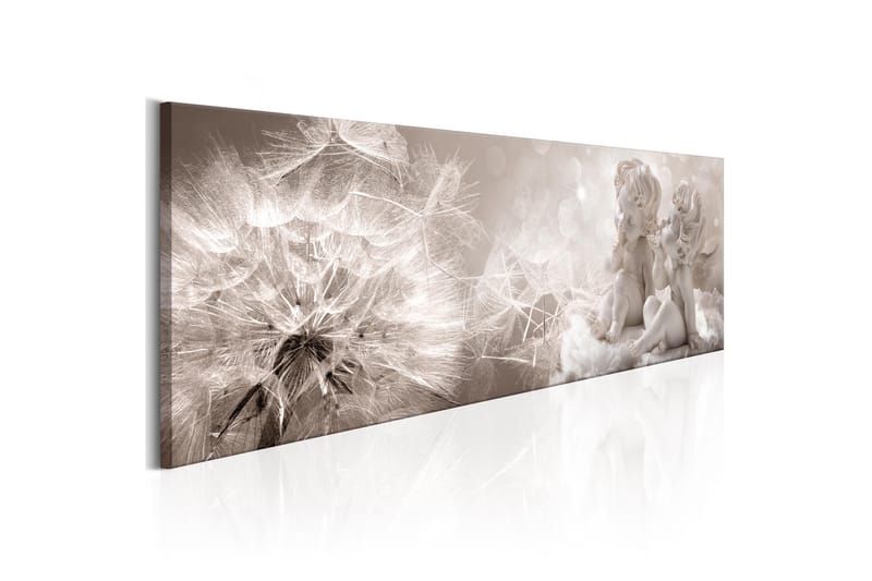 Bilde Cherubs And The Dandelion 120x40 - Artgeist sp. z o. o. - Innredning - Bilder & kunst - Lerretsbilder