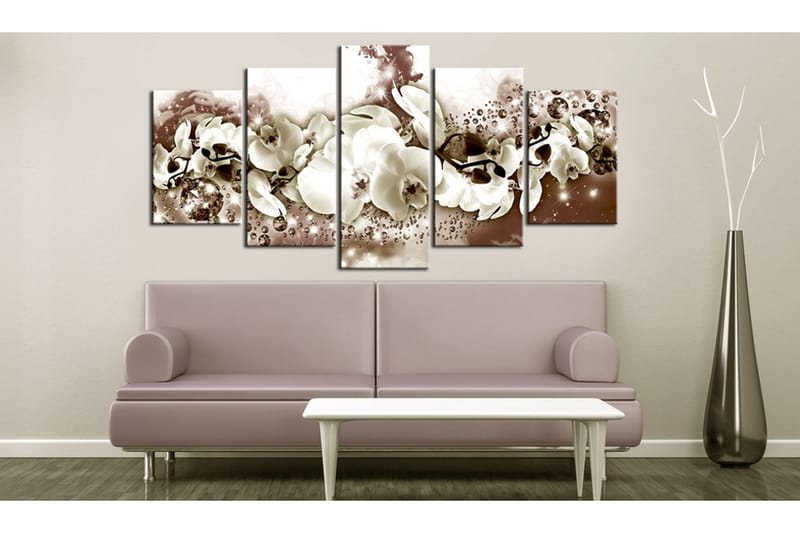 Bilde Chocolate Orchid 200x100 - Artgeist sp. z o. o. - Innredning - Bilder & kunst - Lerretsbilder