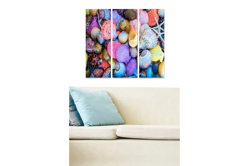 Bilde Colorful 3-pk Flerfarget - 22x05 cm - Innredning - Bilder & kunst - Lerretsbilder