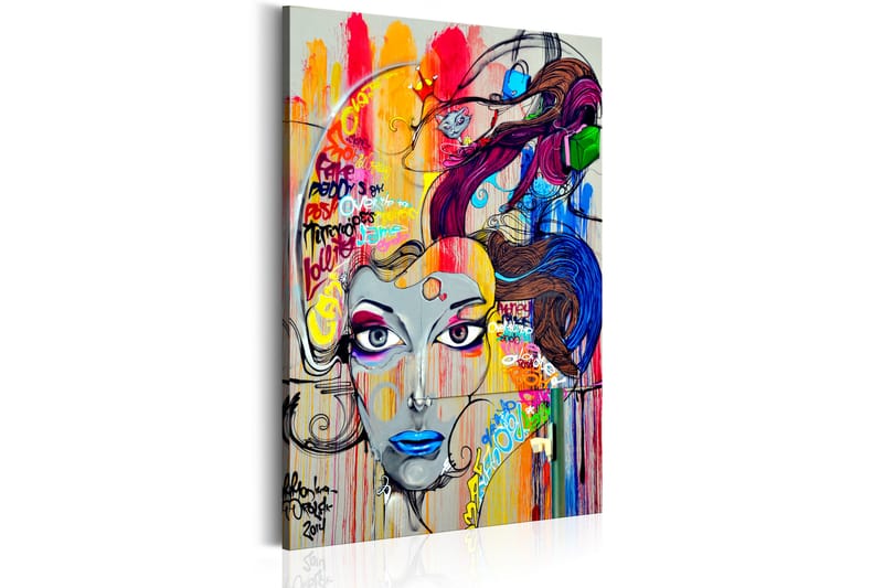 Bilde Colourful Thoughts 60x90 - Artgeist sp. z o. o. - Innredning - Bilder & kunst - Lerretsbilder