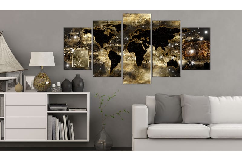 Bilde Continents Of Bronze 100x50 - Artgeist sp. z o. o. - Innredning - Bilder & kunst - Lerretsbilder