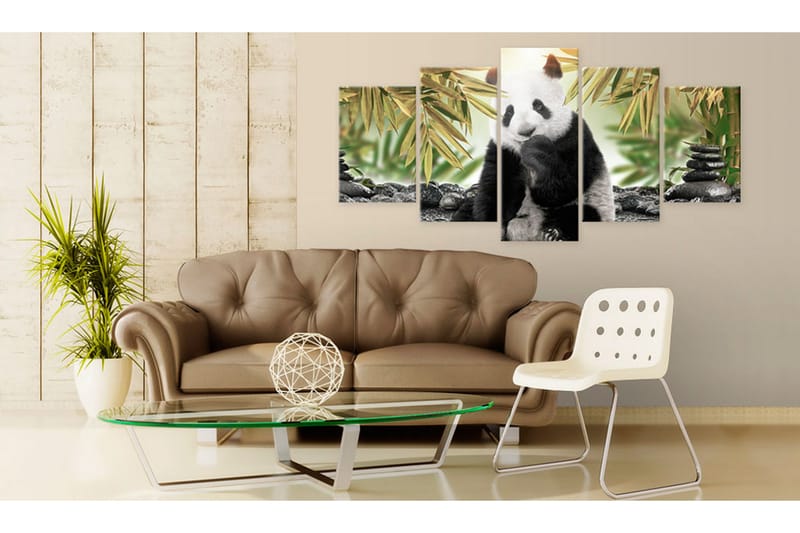 Bilde Cute Panda Bear 200x100 - Artgeist sp. z o. o. - Innredning - Bilder & kunst - Lerretsbilder