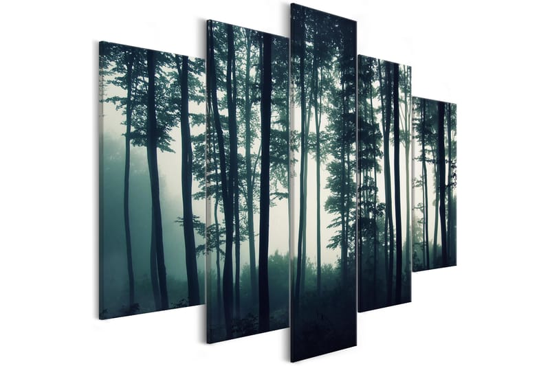 Bilde Dark Forest 5 Parts Wide 100x50 - Artgeist sp. z o. o. - Innredning - Bilder & kunst - Lerretsbilder