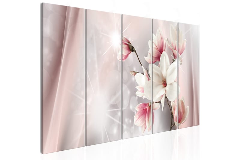 Bilde Dazzling Magnolias 5 Parts Narrow 200x80 - Artgeist sp. z o. o. - Innredning - Bilder & kunst - Lerretsbilder