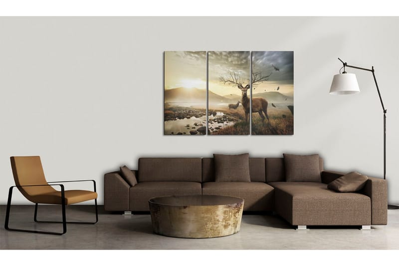 Bilde Deer 90x60 - Artgeist sp. z o. o. - Innredning - Bilder & kunst - Lerretsbilder