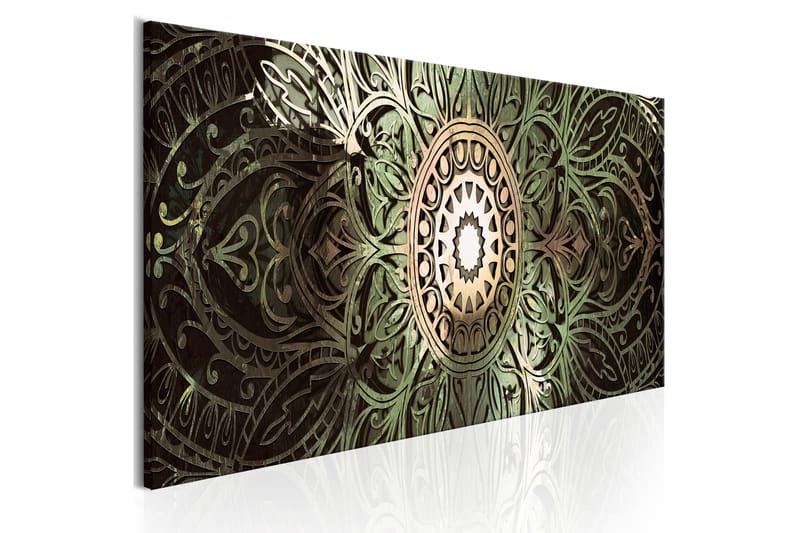 Bilde Emerald Mandala 120x40 - Artgeist sp. z o. o. - Innredning - Bilder & kunst - Lerretsbilder