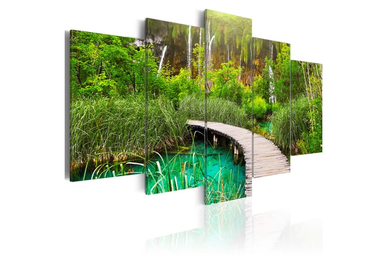 Bilde Emerald Trail 100x50 - Artgeist sp. z o. o. - Innredning - Bilder & kunst - Lerretsbilder