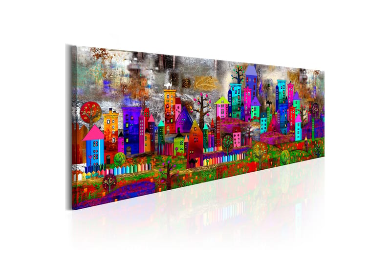 Bilde Fantasy City 120x40 - Artgeist sp. z o. o. - Innredning - Bilder & kunst - Lerretsbilder