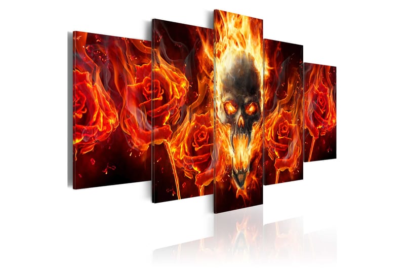 Bilde Fiery Skull 200x100 - Artgeist sp. z o. o. - Innredning - Bilder & kunst - Lerretsbilder