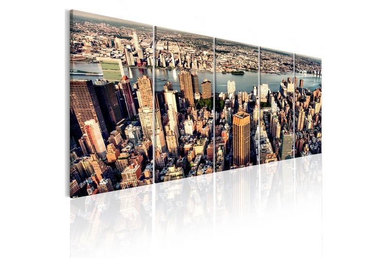 Bilde Flight Over New York 200x80 - Artgeist sp. z o. o. - Innredning - Bilder & kunst - Lerretsbilder