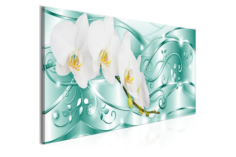 Bilde Flowering 1 Part Narrow Green 135x45 - Artgeist sp. z o. o. - Innredning - Bilder & kunst - Lerretsbilder