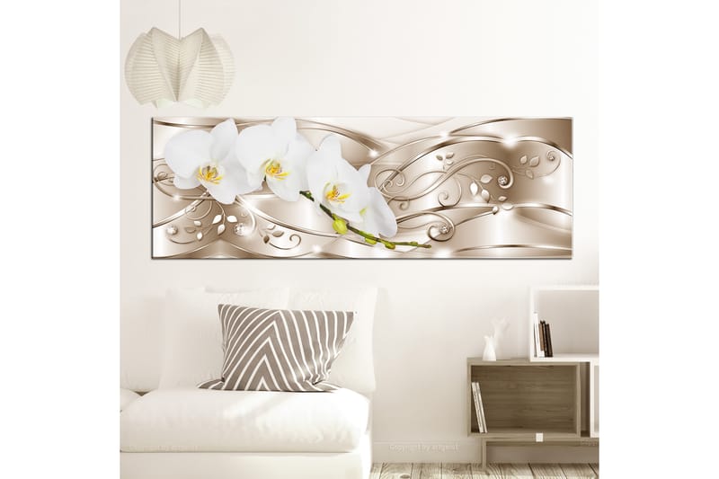 Bilde Flowering 1 Part Narrow Beige 135x45 - Artgeist sp. z o. o. - Innredning - Bilder & kunst - Lerretsbilder