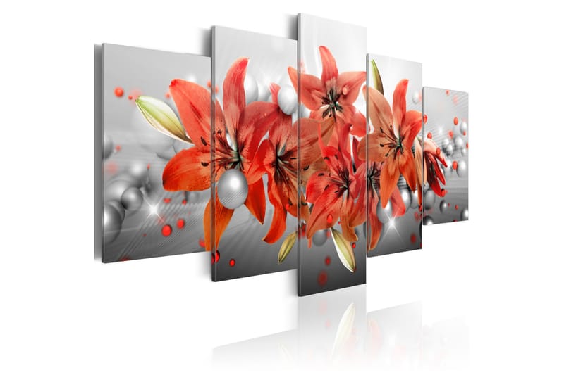 Bilde Flowery Battle 100x50 - Artgeist sp. z o. o. - Innredning - Bilder & kunst - Lerretsbilder