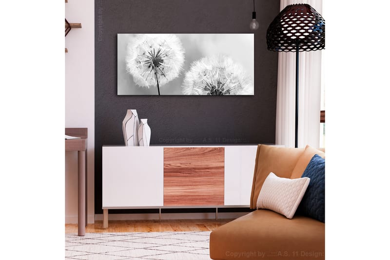 Bilde Fluffy Dandelions 100x45 - Artgeist sp. z o. o. - Innredning - Bilder & kunst - Lerretsbilder