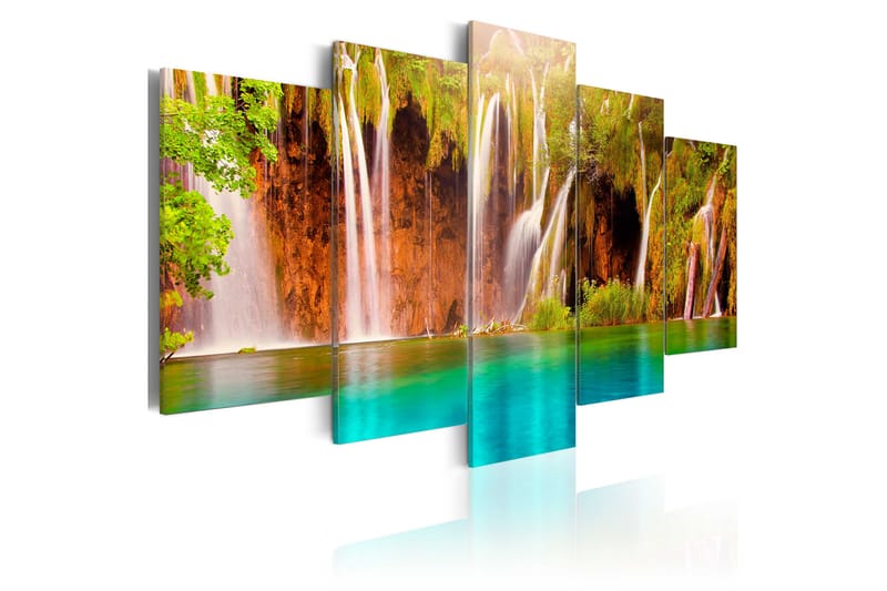 Bilde Forest Waterfall 100x50 - Artgeist sp. z o. o. - Innredning - Bilder & kunst - Lerretsbilder