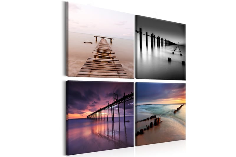 Bilde Four Views 90x90 - Artgeist sp. z o. o. - Innredning - Bilder & kunst - Lerretsbilder