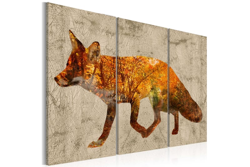 Bilde Fox In The Wood 60x40 - Artgeist sp. z o. o. - Innredning - Bilder & kunst - Lerretsbilder