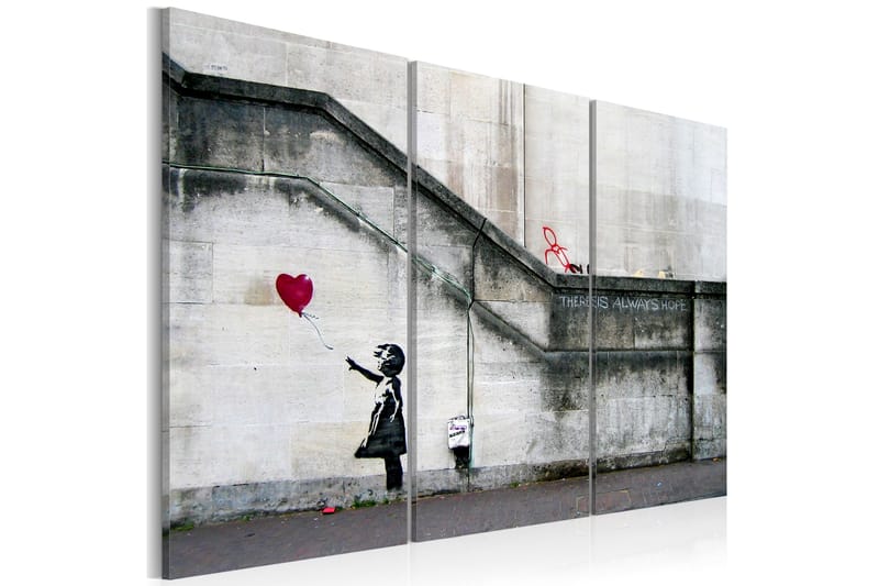 Bilde Girl With A Balloon By Banksy 120x80 - Artgeist sp. z o. o. - Innredning - Bilder & kunst - Lerretsbilder