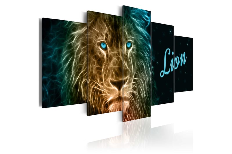 Bilde Gold Lion 100x50 - Artgeist sp. z o. o. - Innredning - Bilder & kunst - Lerretsbilder