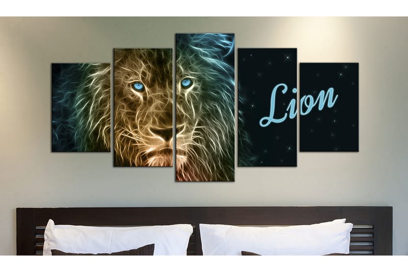 Bilde Gold Lion 100x50 - Artgeist sp. z o. o. - Innredning - Bilder & kunst - Lerretsbilder