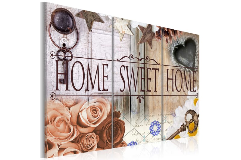 Bilde Home In Vintage Style 60x40 - Artgeist sp. z o. o. - Innredning - Bilder & kunst - Lerretsbilder