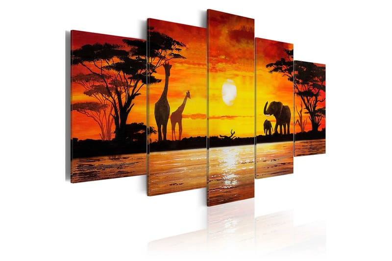 Bilde Hot Safari 200x100 - Artgeist sp. z o. o. - Innredning - Bilder & kunst - Lerretsbilder