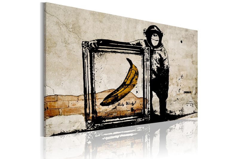 Bilde Inspired by Banksy 120x80 - Artgeist sp. z o. o. - Innredning - Bilder & kunst - Lerretsbilder