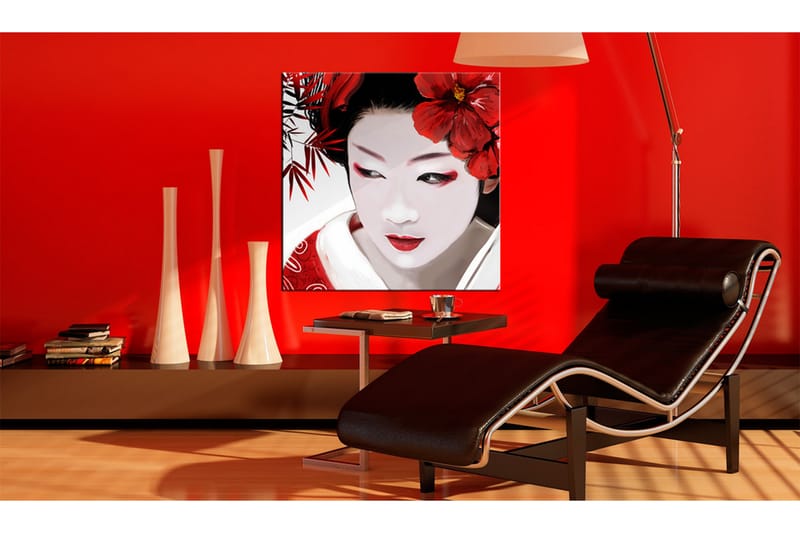 Bilde Japanese Geisha 80x80 - Artgeist sp. z o. o. - Innredning - Bilder & kunst - Lerretsbilder